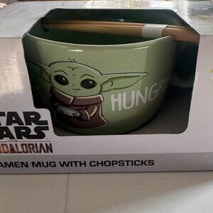 Star Wars Mandalorian Grogu Baby Yoda Ramen Soup Bowl